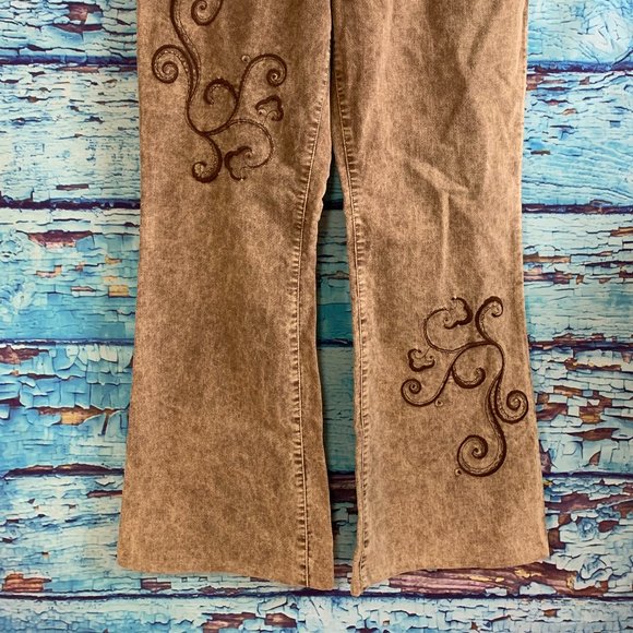 Mexx Flared Super Soft Embroidered Pants - Picture 2 of 9